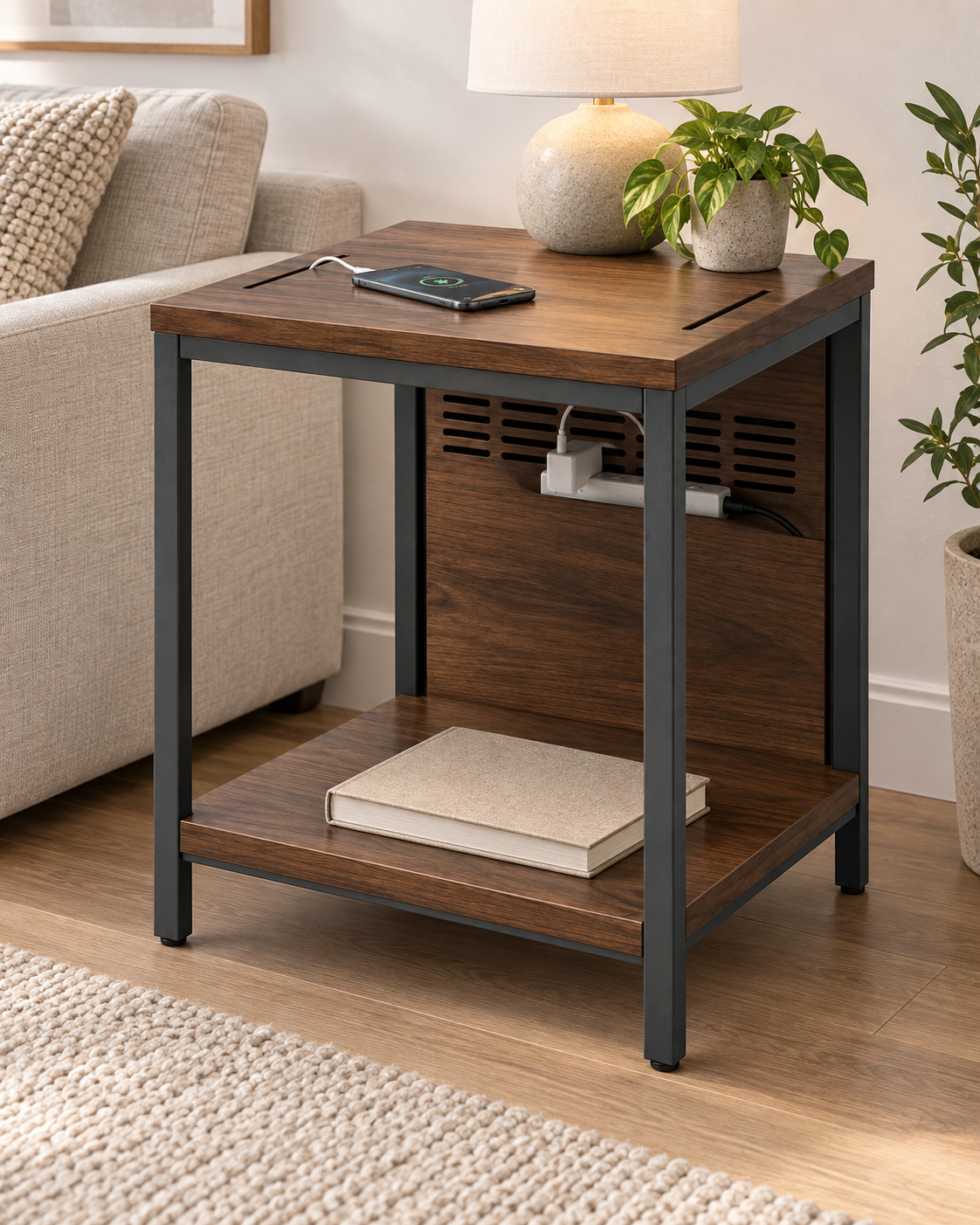 Cable-Keep Side Table
