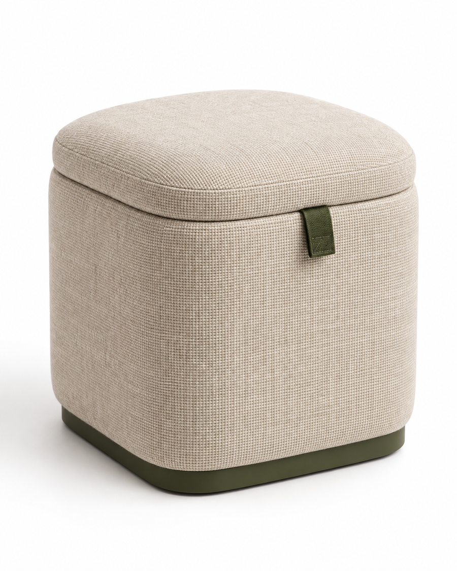 Soft-Lid Storage Stool