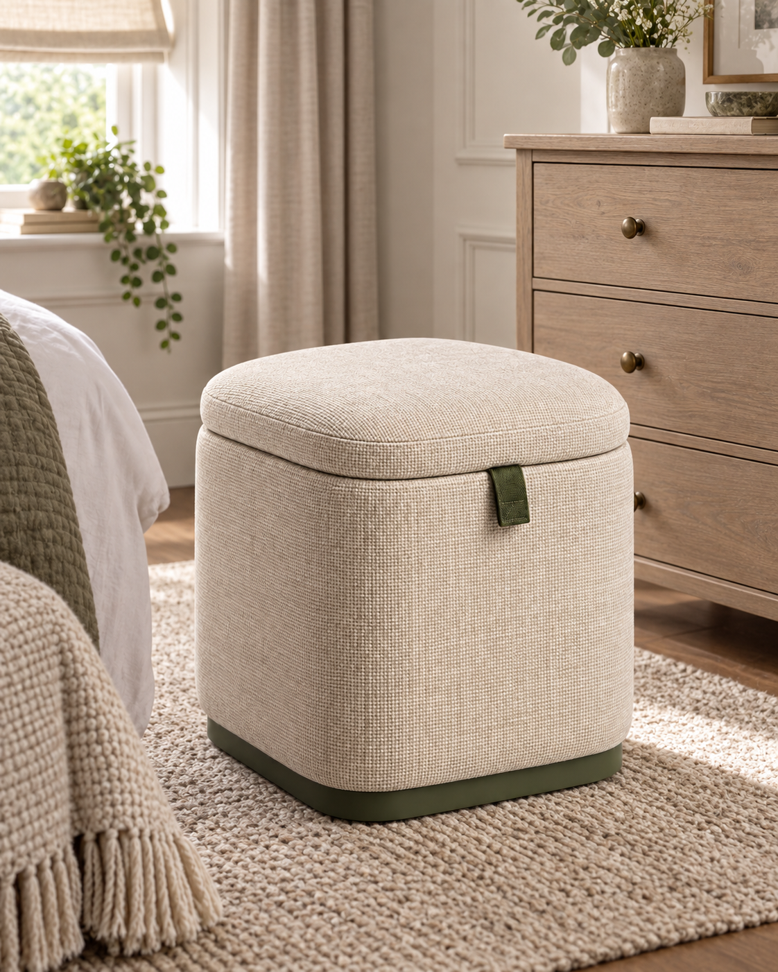 Soft-Lid Storage Stool